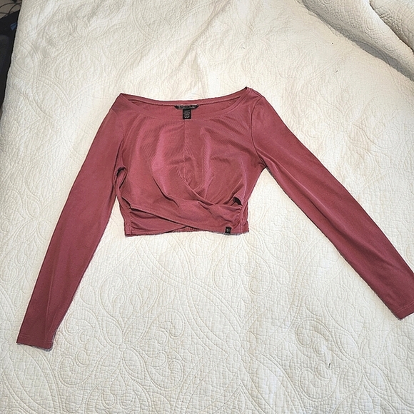 Victoria Secret ROSE/mauve/pink long sleeve crop, XS - Picture 5 of 9